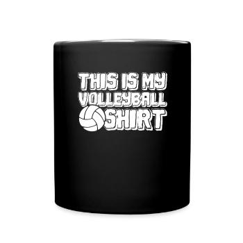 Volleyball volley servir joueur de volley-ball - Mug uni - noir - Devant