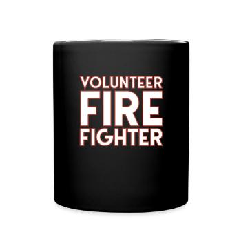 Freiwilliger Feuerwehrmann Feuerwehrmann Feuerwehr - Tasse einfarbig - Schwarz - Vorne