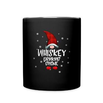 Whisky trinken Gnome Family Christmas PyjamaWhisky - Tasse einfarbig - Schwarz - Vorne