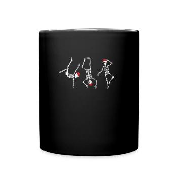Weihnachtsskelette brechen Skelette ab - Tasse einfarbig - Schwarz - Vorne