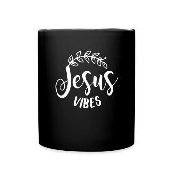 Christianity Jesus Religion Faith Cross Prayer - Full Colour Mug - black - Front