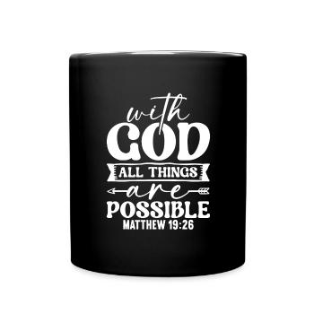 Christentum Jesus Religion Glaube Kreuz Gebet - Tasse einfarbig - Schwarz - Vorne