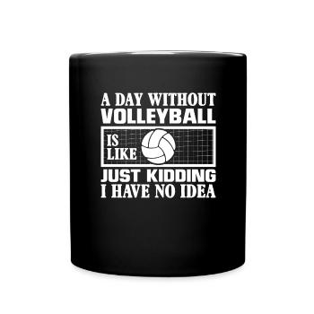 Volleyball volley servir joueur de volley-ball - Mug uni - noir - Devant