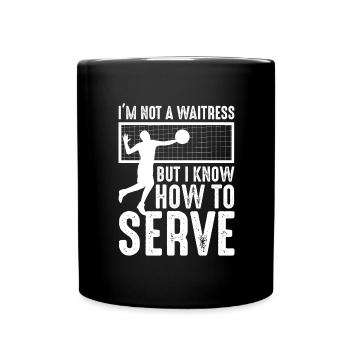 Volleyball volley servir joueur de volley-ball - Mug uni - noir - Devant