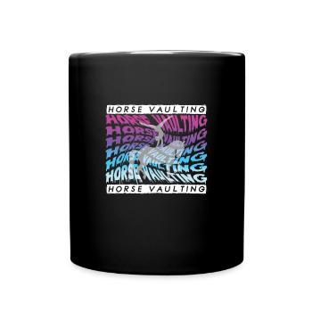 Chevaux Saut Cavaliers - Mug uni - noir - Devant