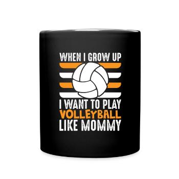 Volleyball Maman Jeu Sports Jeu Mama - Mug uni - noir - Devant