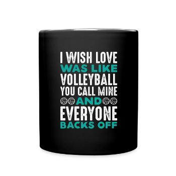 Volleyball volley serve volleyball player - Full Colour Mug - black - Front