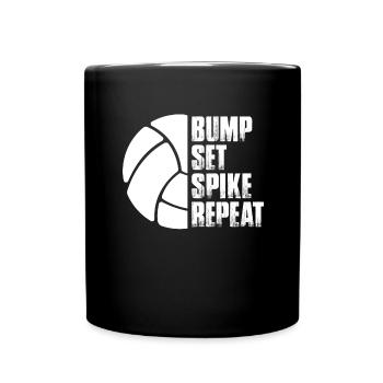 Volleyball volley servir joueur de volley-ball - Mug uni - noir - Devant