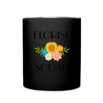 Fleuriste, dicton ironique, amateur de fleurs, - Mug uni - noir - Devant