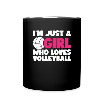 Volleyball Girls Volleyball Player Woman Ball - Full Colour Mug - black - Front