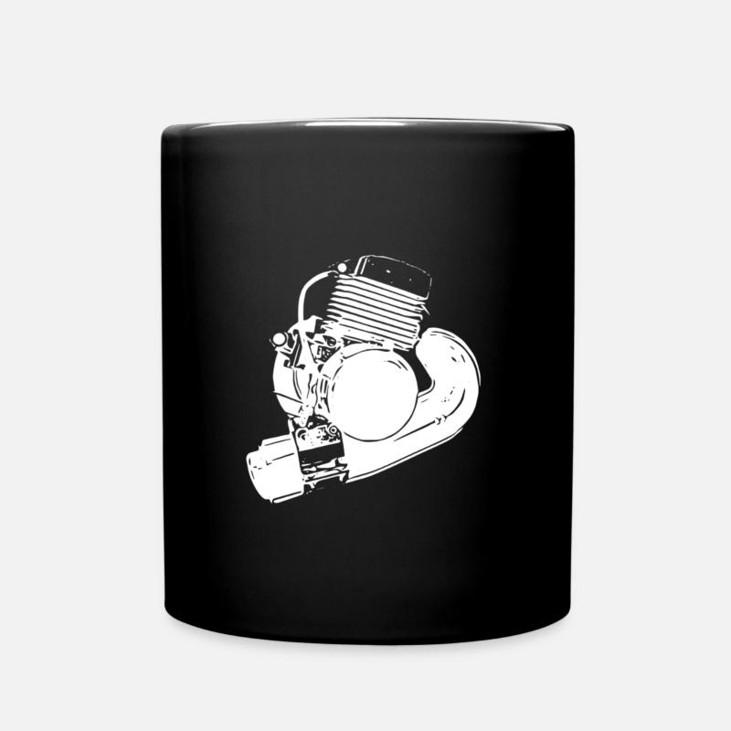 Mofa Motor - Tasse einfarbig - Schwarz