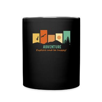 Hikers Backpackers Adventure Hiking Explorers - Full Colour Mug - black - Front