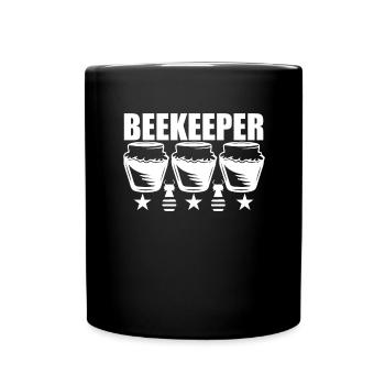 Bienen Imkerei Imker Honig Bienenzüchter Lustig - Tasse einfarbig - Schwarz - Vorne