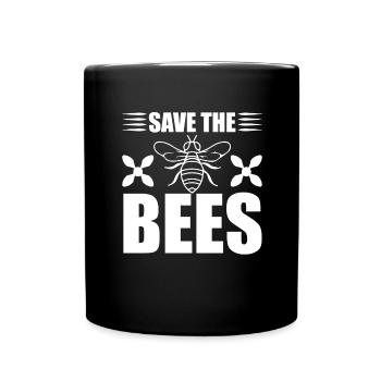 Biene - Tasse einfarbig - Schwarz - Vorne