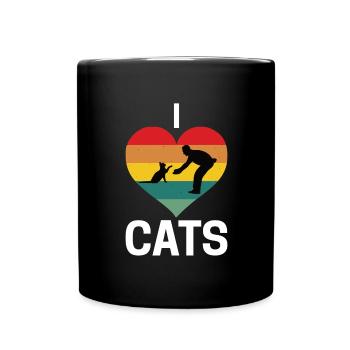 Real men love cats cat man cat father - Full Colour Mug - black - Front