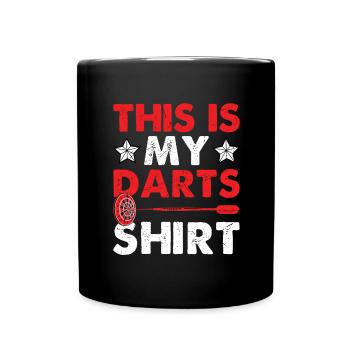 Drôle de fléchette disant Dartboard Darts Cadeau - Mug uni - noir - Devant