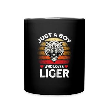 Liger Lustiges Geschenk - Tasse einfarbig - Schwarz - Vorne
