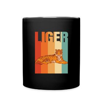 Liger Lustiges Geschenk - Tasse einfarbig - Schwarz - Vorne