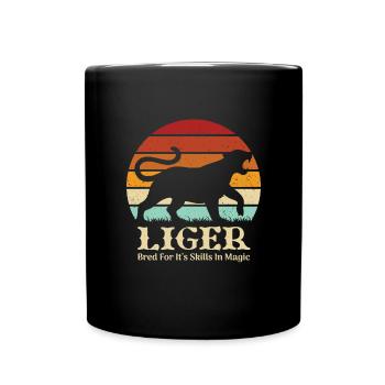Liger Lustiges Geschenk - Tasse einfarbig - Schwarz - Vorne