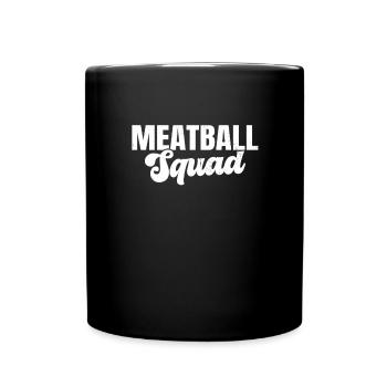 Spaghetti aux boulettes de viande drôle de cadeau italien - Mug uni - noir - Devant