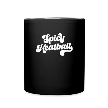 Spaghetti aux boulettes de viande drôle de cadeau italien - Mug uni - noir - Devant