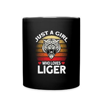 Liger Lustiges Geschenk - Tasse einfarbig - Schwarz - Vorne