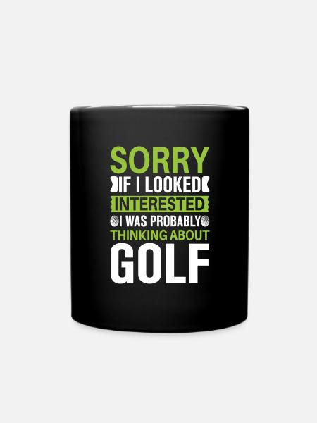 Golf golfer ... - Ensfarget kopp - svart