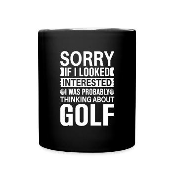 Golf Golfer Gift Hobby Club Saying - Full Colour Mug - black - Front