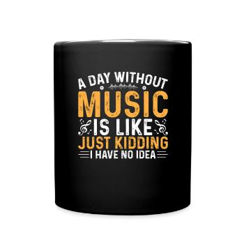 Musicien vinyle Musique rétro Vinyle Vintage Musique Making - Mug uni - noir - Devant