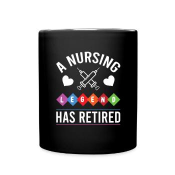 Retraite infirmière à la retraite - Mug uni - noir - Devant