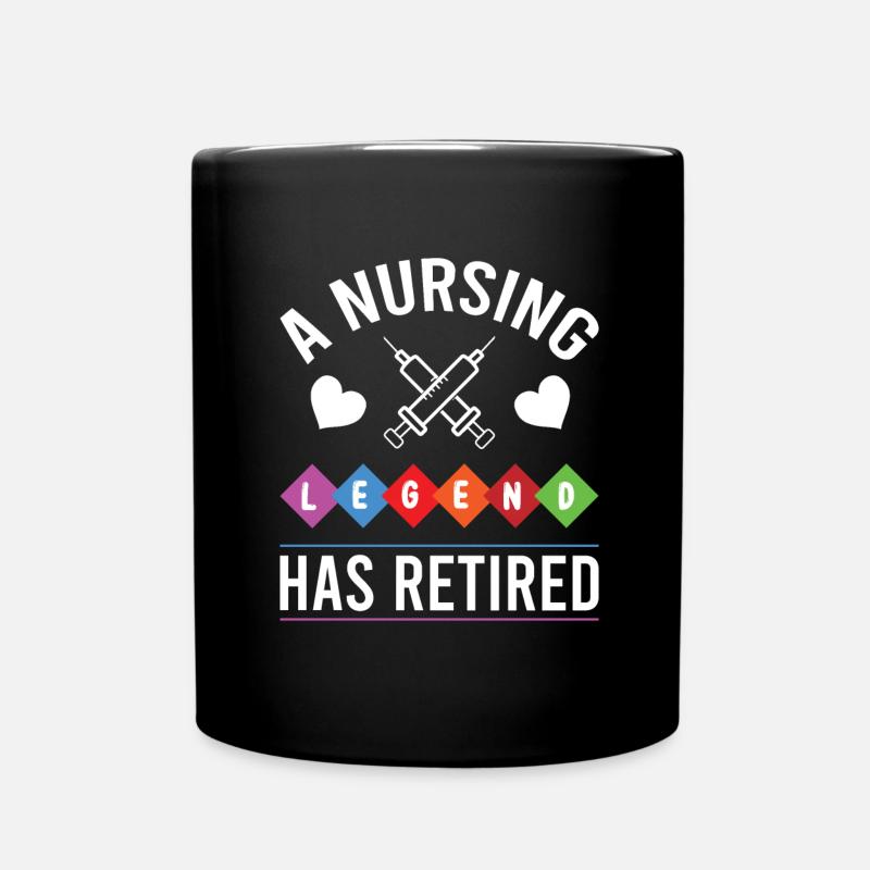 Nurse Retirement Retirement - Full Colour Mug - black
