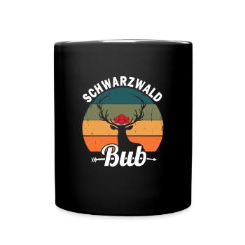 schwarzwaldbub Schwarzwald Bollenhut - Tasse einfarbig - Schwarz - Vorne