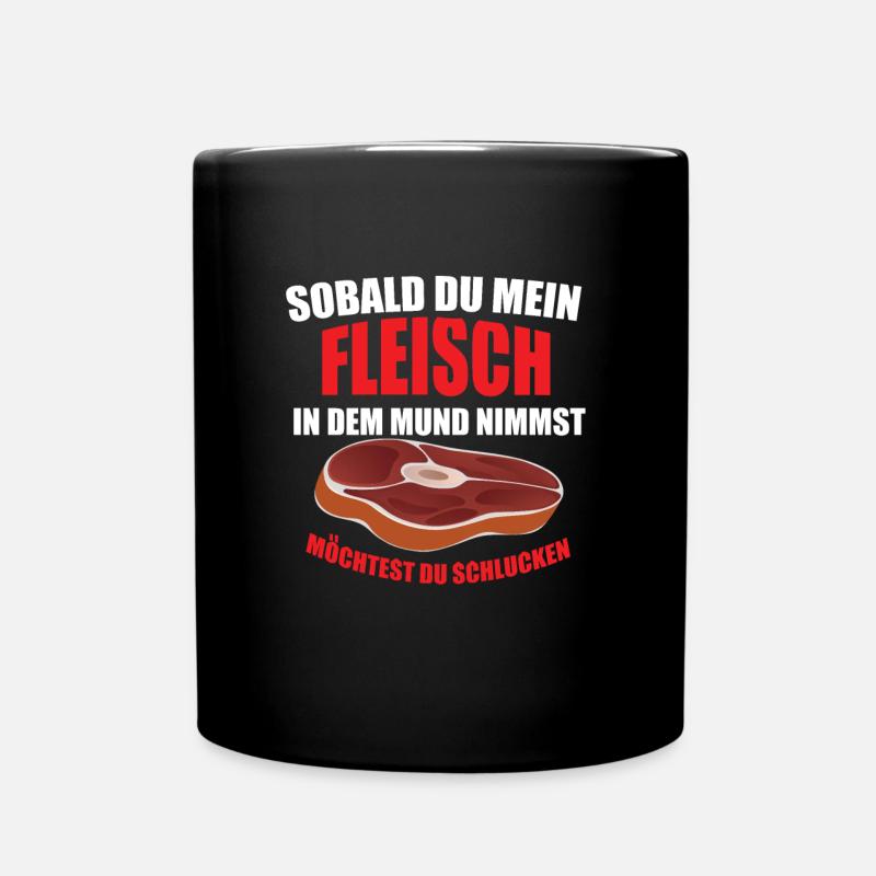 Fleischer Metzger Zerleger Schlachter Fleisch - Tasse einfarbig - Schwarz