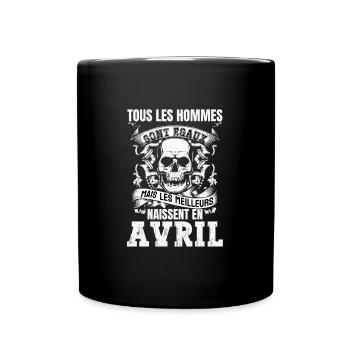 les meilleurs naissent en avril - Mug uni - noir - Devant