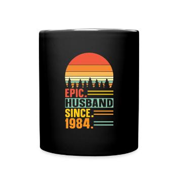 Bester Ehemann seit 1984 - Jahrestag Geschenk - Tasse einfarbig - Schwarz - Vorne