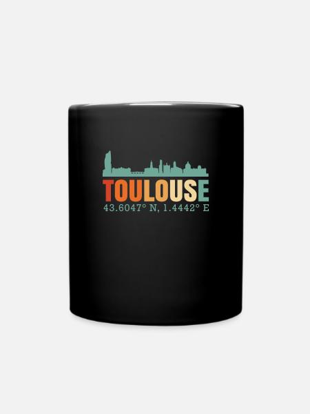 Toulouse France Skyline - Mug uni - noir