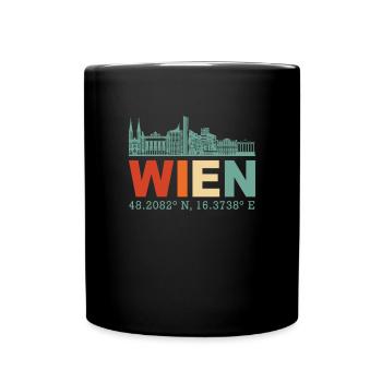 Vienna Austria Skyline - Full Colour Mug - black - Front