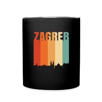 Zagreb Kroatien Skyline - Tasse einfarbig - Schwarz - Vorne