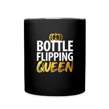 Water Bottel Flipping Geschenk Flaschendrehen - Tasse einfarbig - Schwarz - Vorne