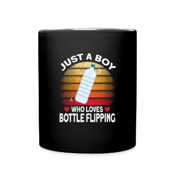 Water Bottel Flipping Gift Bottle - Mug uni - noir - Devant
