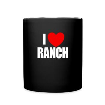 Ich liebe Ranch Salat Dressing Ranch Liebhaber Lov - Tasse einfarbig - Schwarz - Vorne