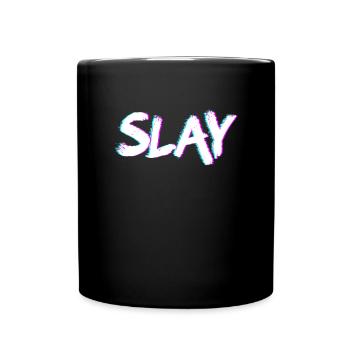 Slay Vaporwave Motivation Frauenm�dchen Sie t�teni - Tasse einfarbig - Schwarz - Vorne
