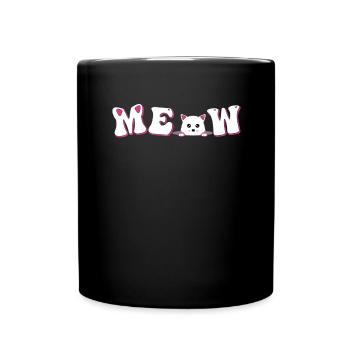Cat Cats Pet Girl Cat Lady - Full Colour Mug - black - Front