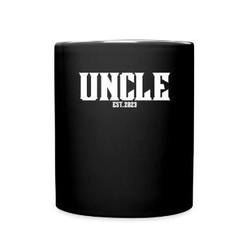 Onkel 2023 - Onkel werden - Tasse einfarbig - Schwarz - Vorne