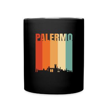 Palermo Italien Skyline - Tasse einfarbig - Schwarz - Vorne