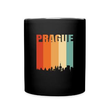 Prag Tschechische Republik Skyline - Tasse einfarbig - Schwarz - Vorne