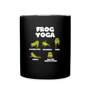 Frog Yoga - Full Colour Mug - black - Front