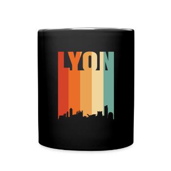Lyon France Skyline - Mug uni - noir - Devant
