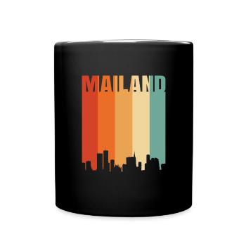 Mailand Italien Skyline - Tasse einfarbig - Schwarz - Vorne