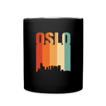 Oslo Norwegen Skyline - Tasse einfarbig - Schwarz - Vorne
